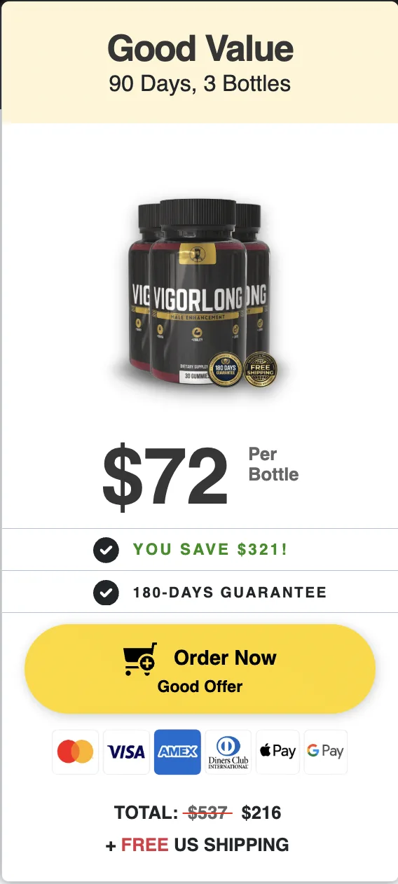 Buy VigorLong 3 bottles 90-day supply